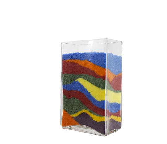 Фото 2 Пример - Насыпная сцвеча в вазе из цветного воскового песка 2019